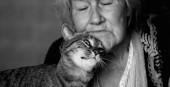 Бабушка с кошкой