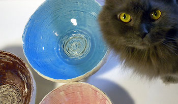 Глиняные миски для кошки